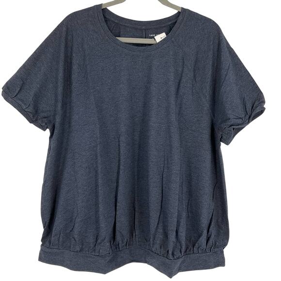 Lane Bryant Short Sleeve Charcoal Top Size 22/24 NWT - Picture 6 of 6